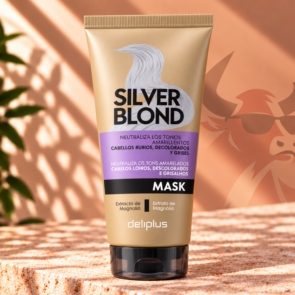 Deliplus Silver Blond Maske – Anti-Gelbstich Haarmaske für blondes, blondiertes & graues Haar | 200 ml