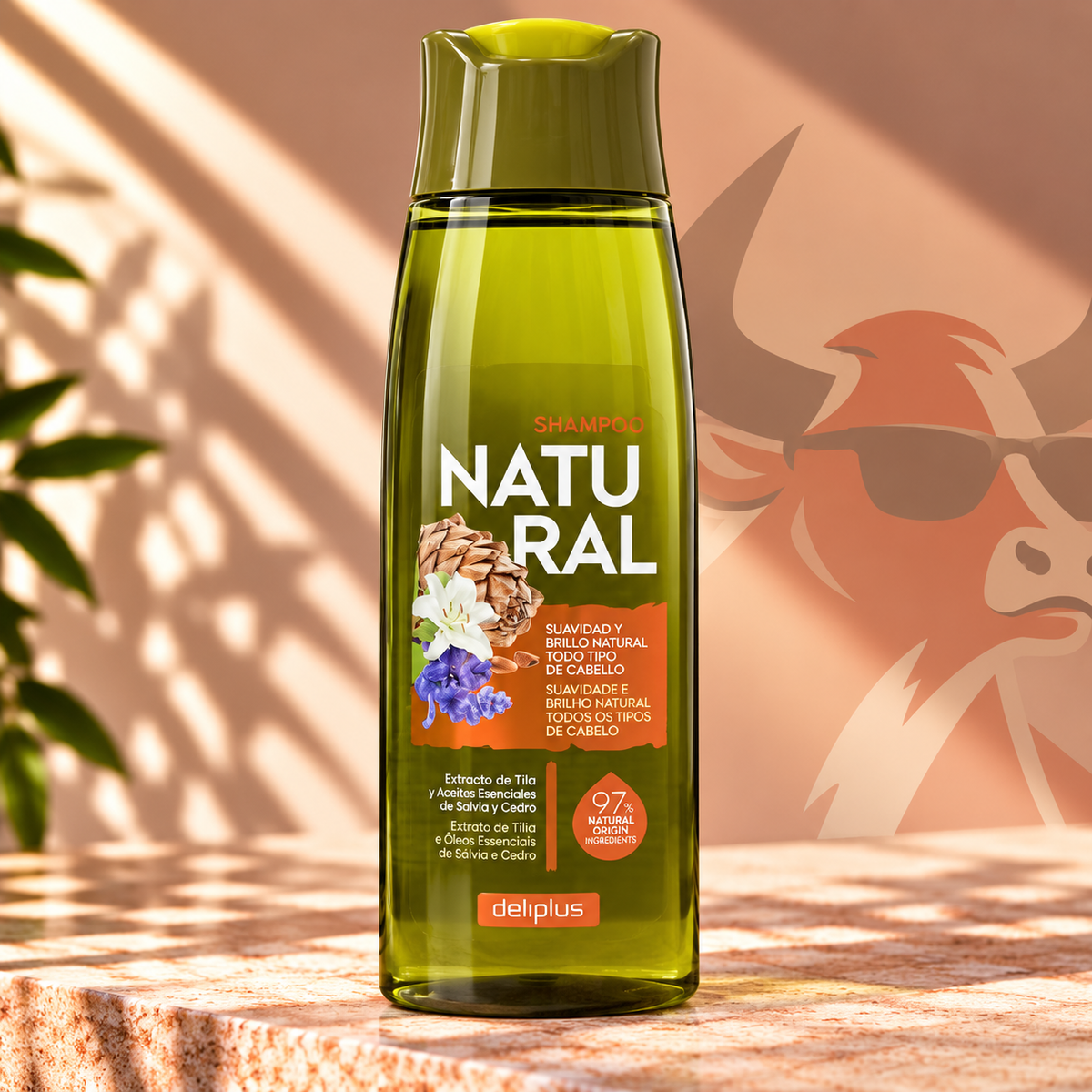 Deliplus Natural Shampoo – 97 % natürlichen Ursprungs | 400 ml