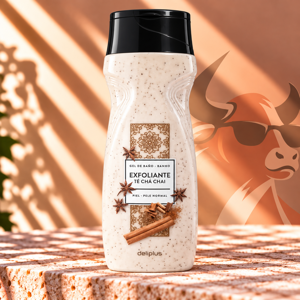 Deliplus Gel de Baño Exfoliante Té Chai – 500 ml