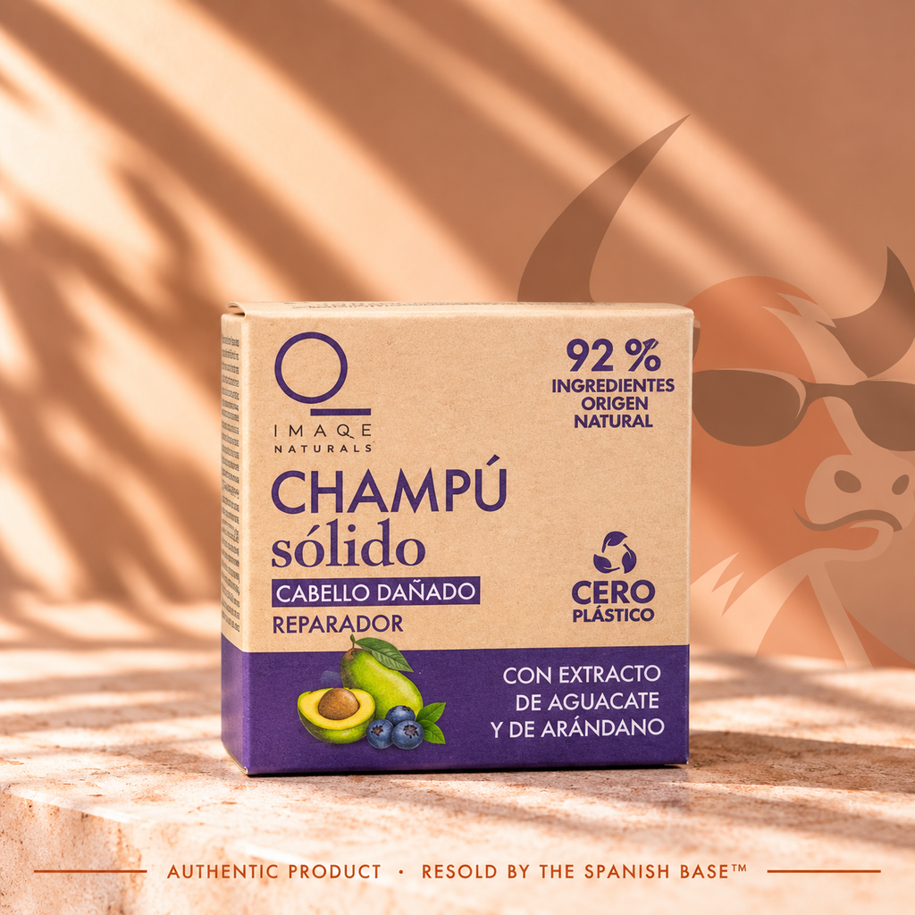 IMAQE Naturals Champú Sólido Reparador – Avocado & Heidelbeere | 60 g
