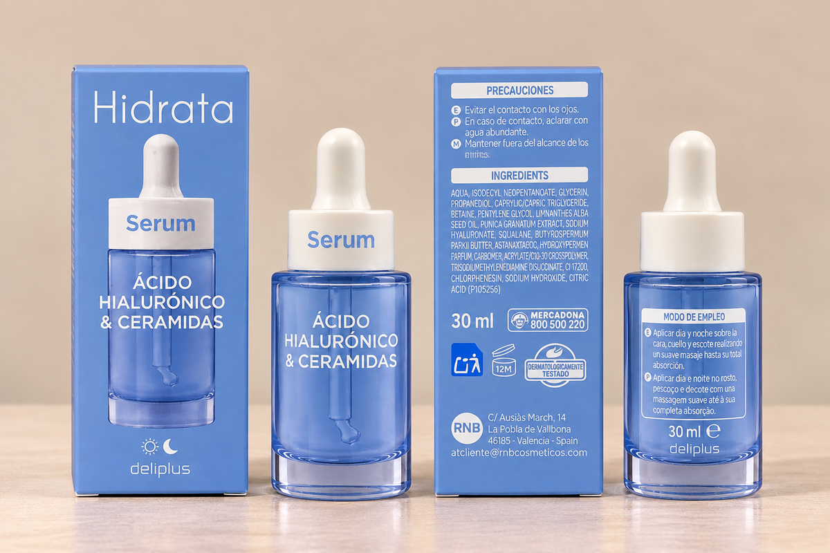 HIDRATA Sérum Ácido Hialurónico & Ceramidas – Hyaluron + Ceramide + Vitamin-A-Komplex | 30 ml