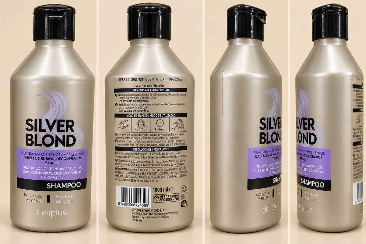 Deliplus Silver Blond Shampoo – Violett-Shampoo für blondes, blondiertes & graues Haar | 400 ml