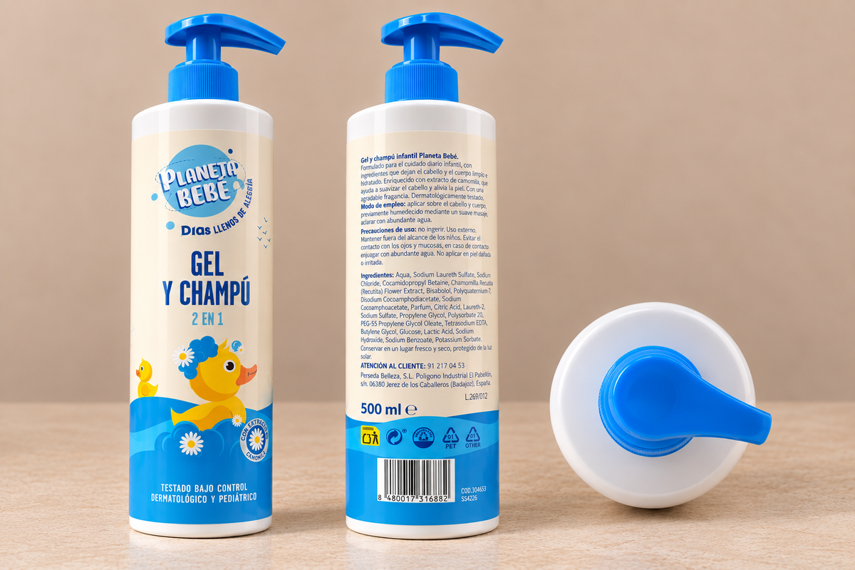 Planeta Bebé Gel & Shampoo 2-in-1 mit Kamille – 500 ml