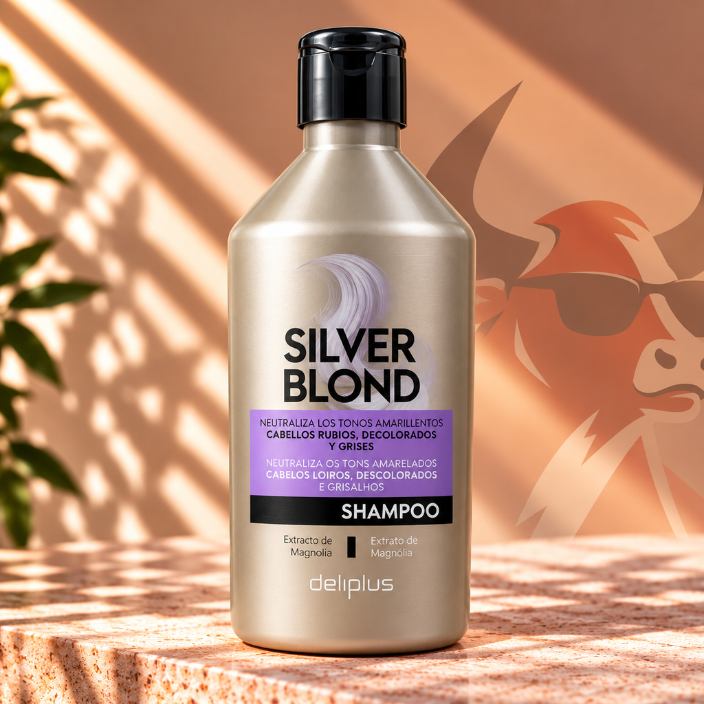 Deliplus Silver Blond Shampoo – Violett-Shampoo für blondes, blondiertes & graues Haar | 400 ml